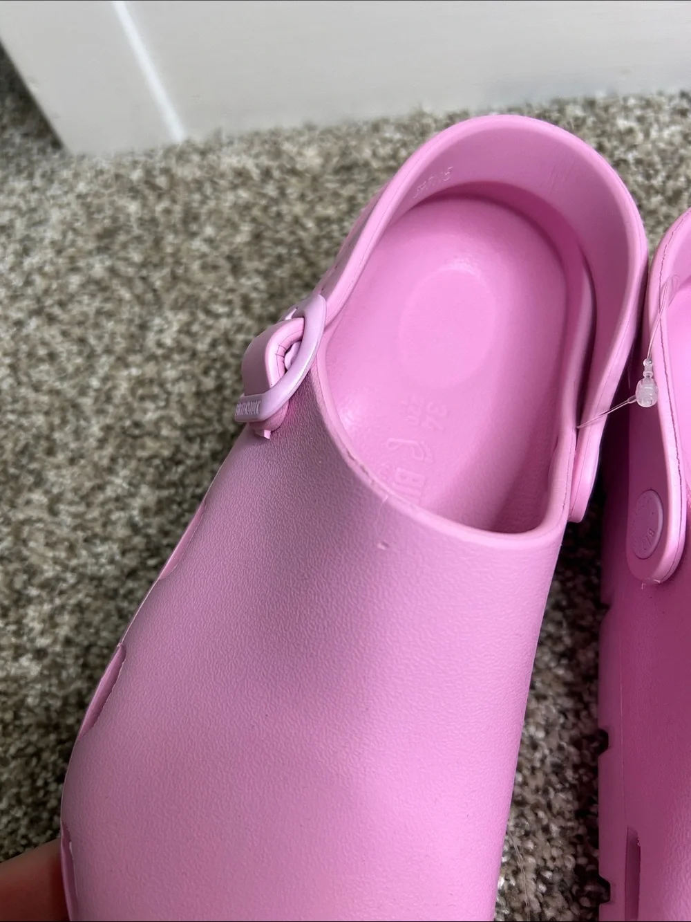 NEW Birkenstock Birki Flow Kids EVA Pink Clogs Slip On Shoes Size 34